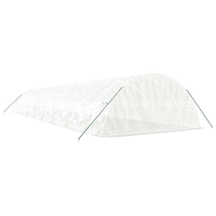 Seră cu cadru din oțel, alb, 90 m², 18x5x2,3 m WALTI