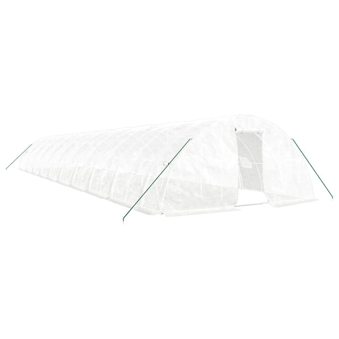 Seră cu cadru din oțel, alb, 100 m², 20x5x2,3 m WALTI