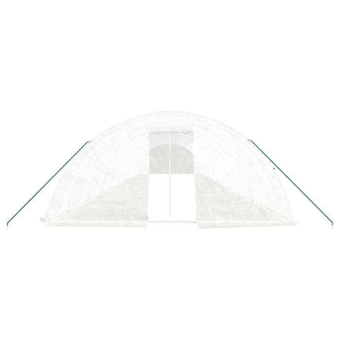 Seră cu cadru din oțel, alb, 100 m², 20x5x2,3 m WALTI