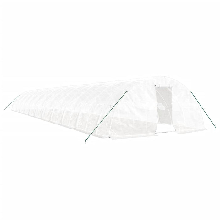 Seră cu cadru din oțel, alb, 110 m², 22x5x2,3 m WALTI