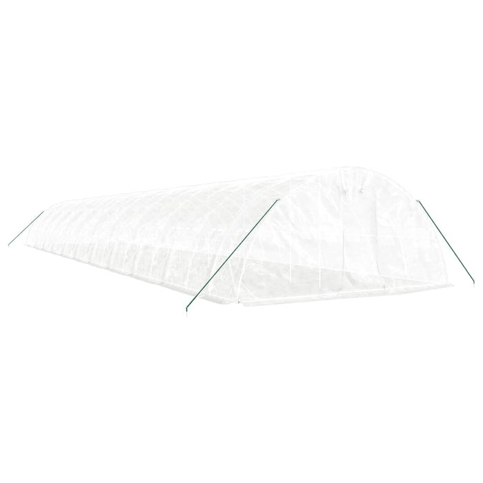 Seră cu cadru din oțel, alb, 110 m², 22x5x2,3 m WALTI