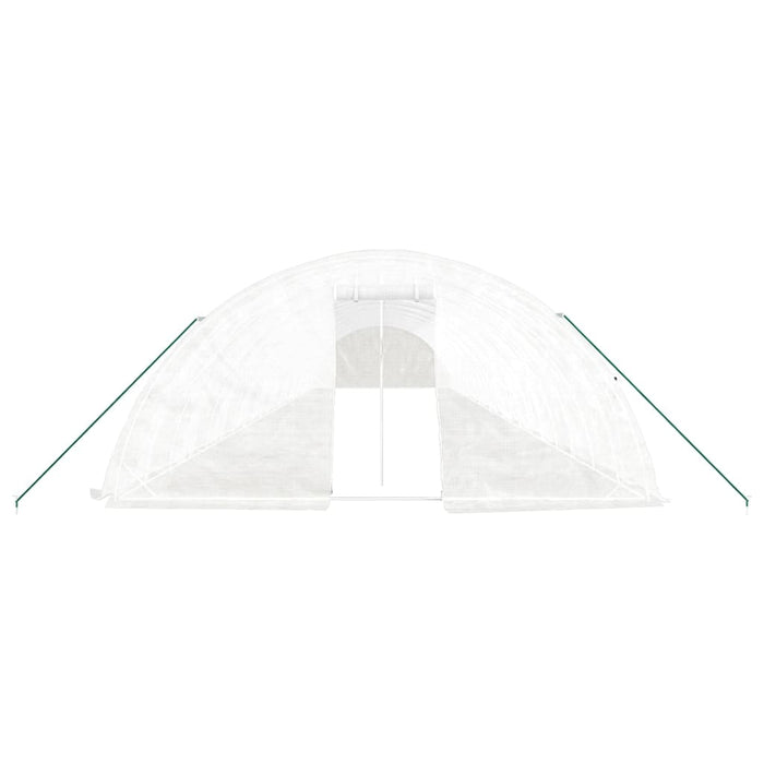 Seră cu cadru din oțel, alb, 110 m², 22x5x2,3 m WALTI