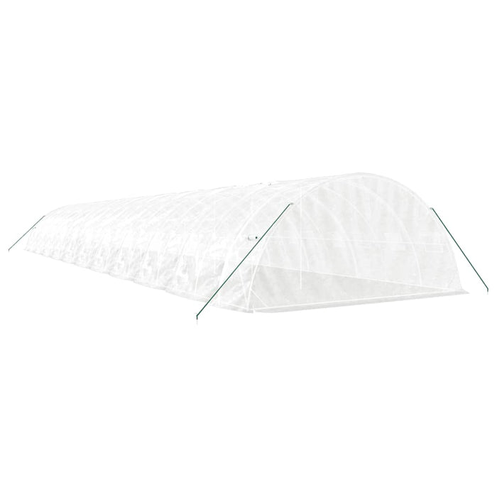 Seră cu cadru din oțel, alb, 110 m², 22x5x2,3 m WALTI