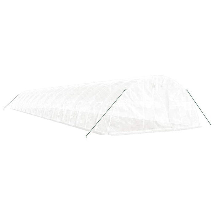 Seră cu cadru din oțel, alb, 120 m², 24x5x2,3 m WALTI