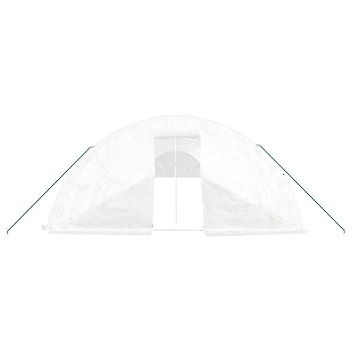 Seră cu cadru din oțel, alb, 120 m², 24x5x2,3 m WALTI