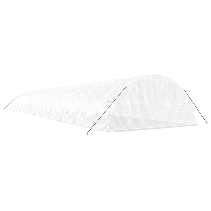 Seră cu cadru din oțel, alb, 120 m², 24x5x2,3 m WALTI