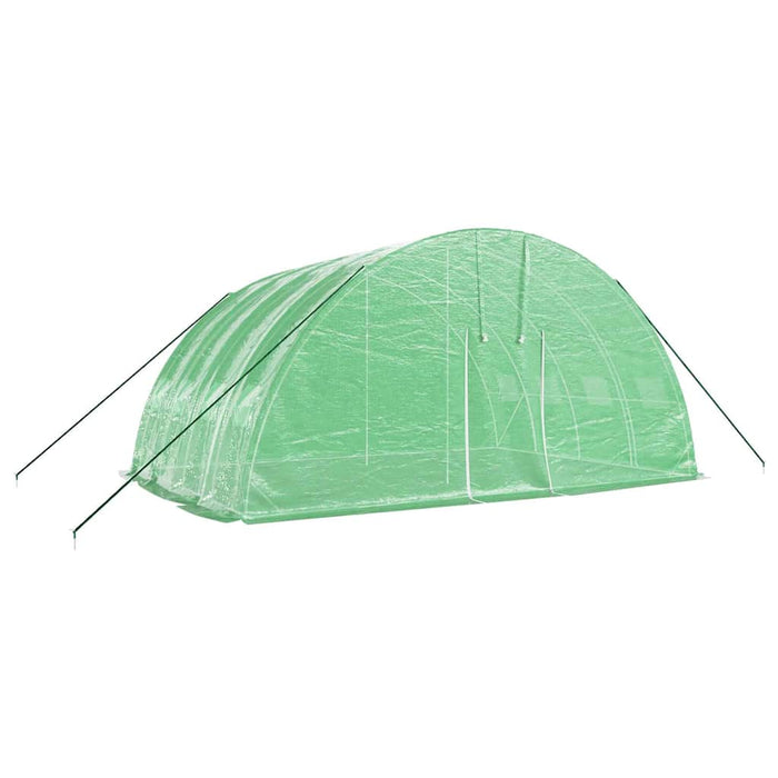 Seră cu cadru de oțel verde 24 m² 6x4x2,85 m WALTI
