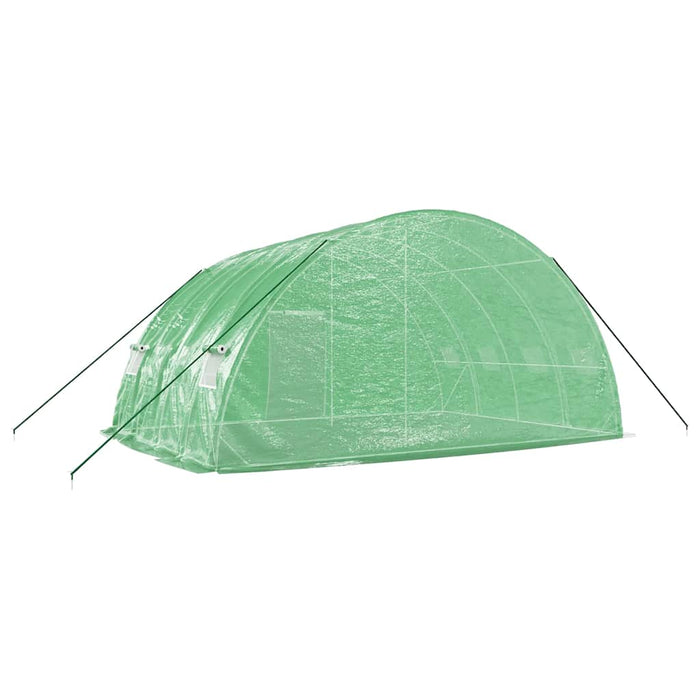 Seră cu cadru de oțel verde 24 m² 6x4x2,85 m WALTI