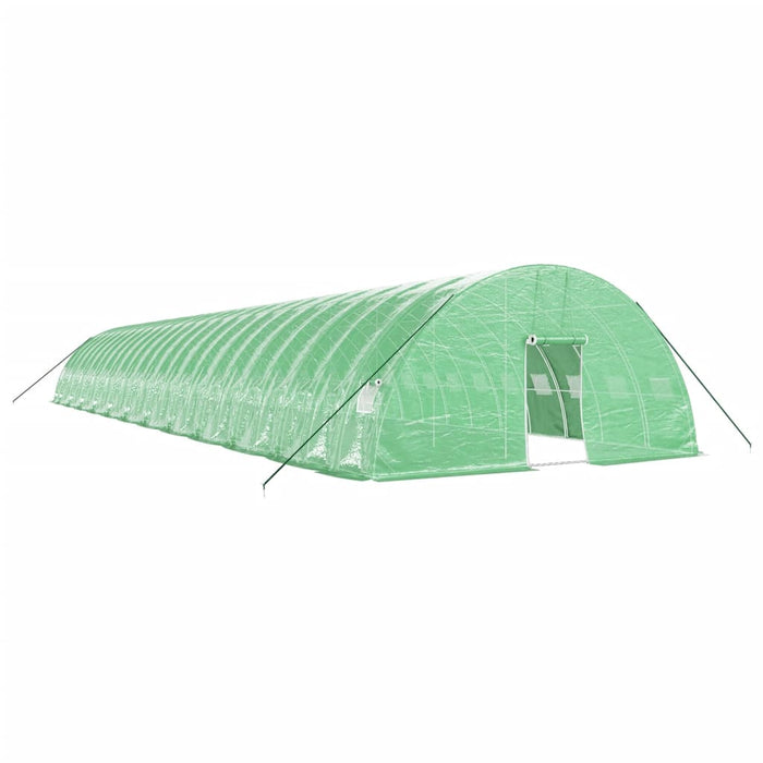 Seră cu cadru din oțel, verde, 144 m², 24x6x2,85 m - WALTI WALTI