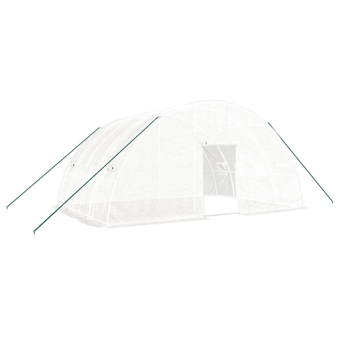 Seră cu cadru de oțel, albă, 24 m², 6x4x2,85 m WALTI