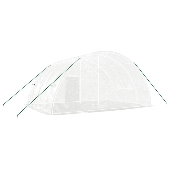 Seră cu cadru de oțel, albă, 24 m², 6x4x2,85 m WALTI