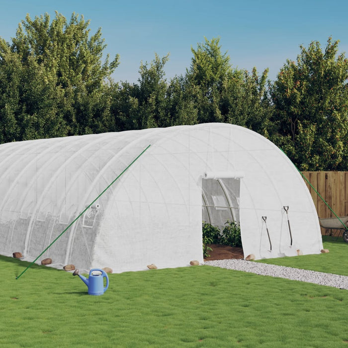 Seră cu cadru din oțel, alb, 108 m², 18x6x2,85 m - WALTI WALTI