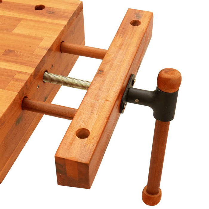 Blat pentru banc de lucru cu menghină, 52x44x9,5 cm lemn acacia - WALTI WALTI