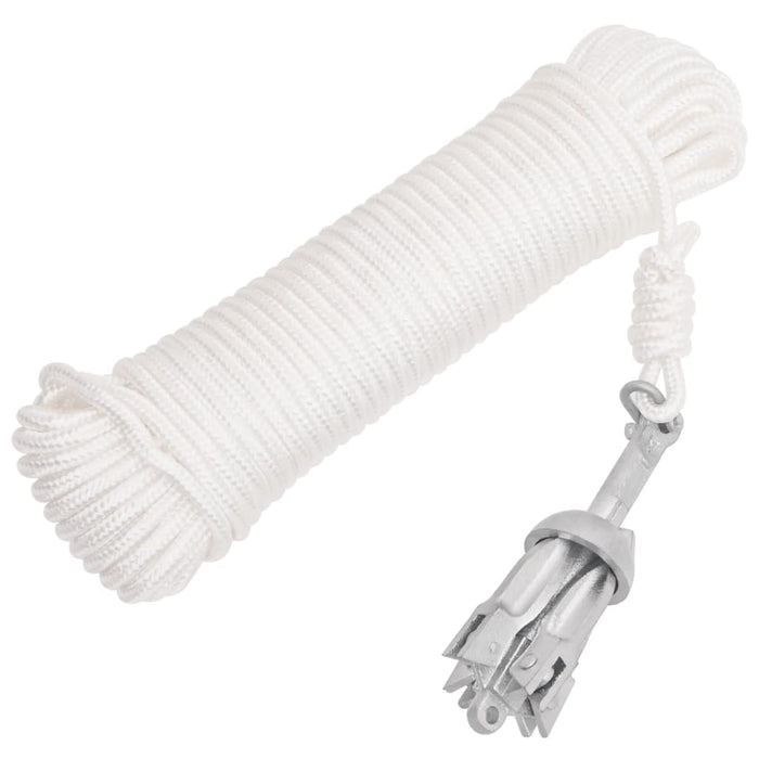 Ancoră pliabilă cu funie, 0,7 kg, fontă galvanizată la cald WALTI