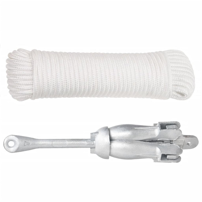 Ancoră pliabilă cu funie, 4 kg, fontă galvanizată la cald WALTI