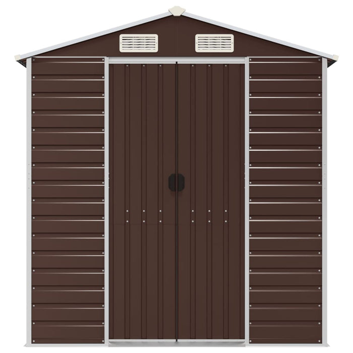 Șopron de grădină, maro, 191x980x198 cm, oțel galvanizat - WALTI WALTI