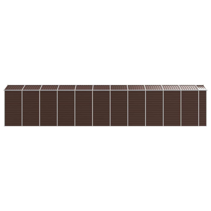 Șopron de grădină, maro, 191x980x198 cm, oțel galvanizat - WALTI WALTI