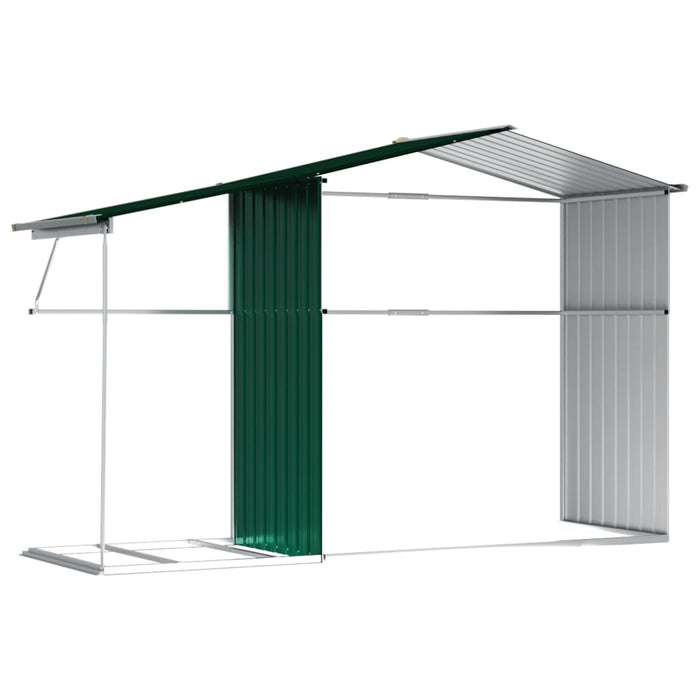 Șopron de grădină, verde, 277x192,5x179 cm, oțel zincat - WALTI WALTI
