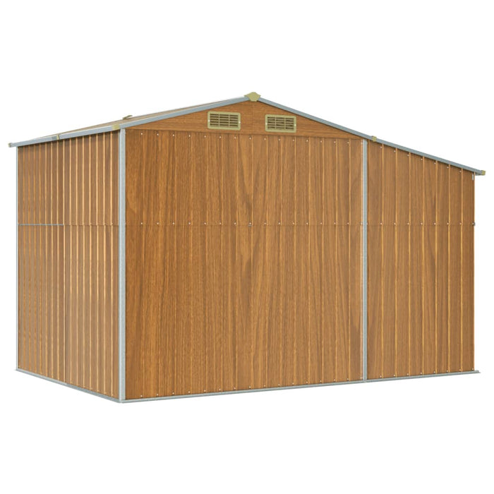 Șopron de grădină maro deschis 277x192,5x179 cm oțel galvanizat - WALTI WALTI