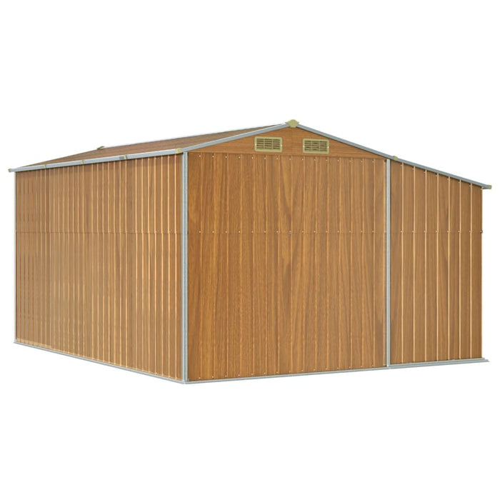 Șopron de grădină maro deschis 277x365,5x179 cm oțel galvanizat - WALTI WALTI