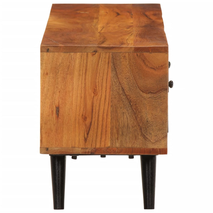 Comodă TV cu uși, 112x30x40 cm, lemn masiv de acacia și metal WALTI