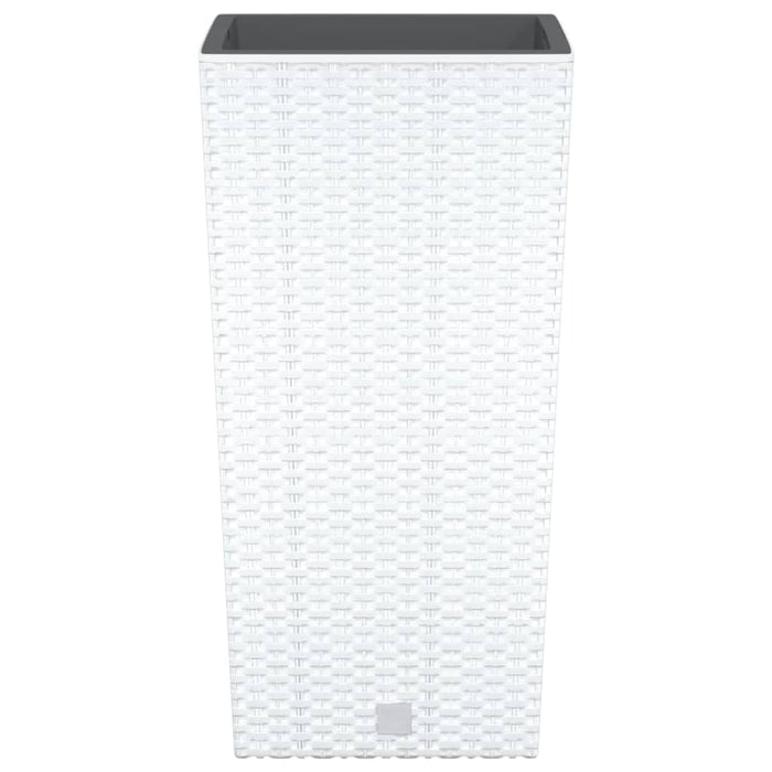 Jardinieră cu interior detașabil, alb, 11 / 26,5 L, PP ratan WALTI