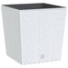 Jardinieră cu interior detașabil, alb, 21 / 32 L, PP ratan - WALTI WALTI