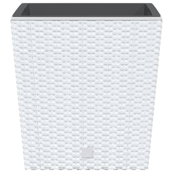 Jardinieră cu interior detașabil, alb, 21 / 32 L, PP ratan - WALTI WALTI