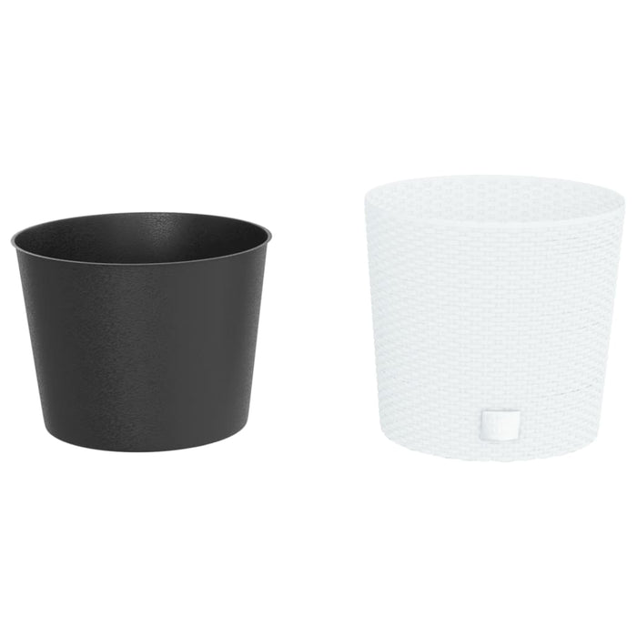 Jardinieră cu interior detașabil, alb, 15 / 15,3 L, PP ratan - WALTI WALTI
