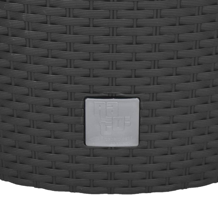 Jardinieră cu interior detașabil antracit 35 / 37,5 L PP ratan - WALTI WALTI
