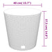 Jardinieră cu interior detașabil antracit 35 / 37,5 L PP ratan - WALTI WALTI
