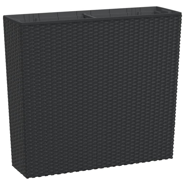 Jardinieră cu interior detașabil, antracit, 12 / 44 L, PP ratan WALTI