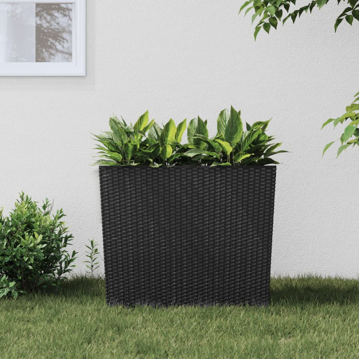Jardinieră cu interior detașabil, antracit, 12 / 44 L, PP ratan WALTI