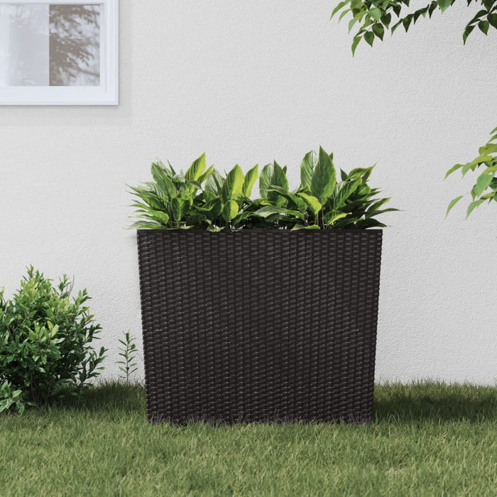 Jardinieră cu interior detașabil, maro, 12 / 44 L, PP ratan - WALTI WALTI