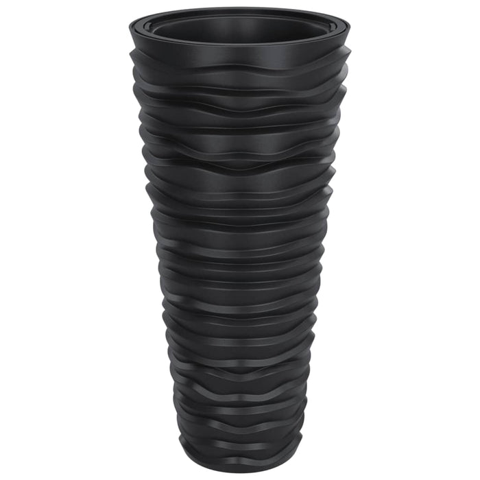 Jardinieră cu interior detașabil, antracit 18 / 45 L PP canelat - WALTI WALTI