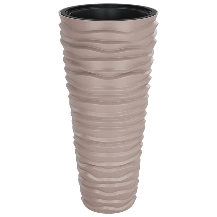 Jardinieră cu interior detașabil, mocha, 18/45 L, PP canelat - WALTI WALTI