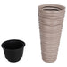 Jardinieră cu interior detașabil, mocha, 18/45 L, PP canelat - WALTI WALTI