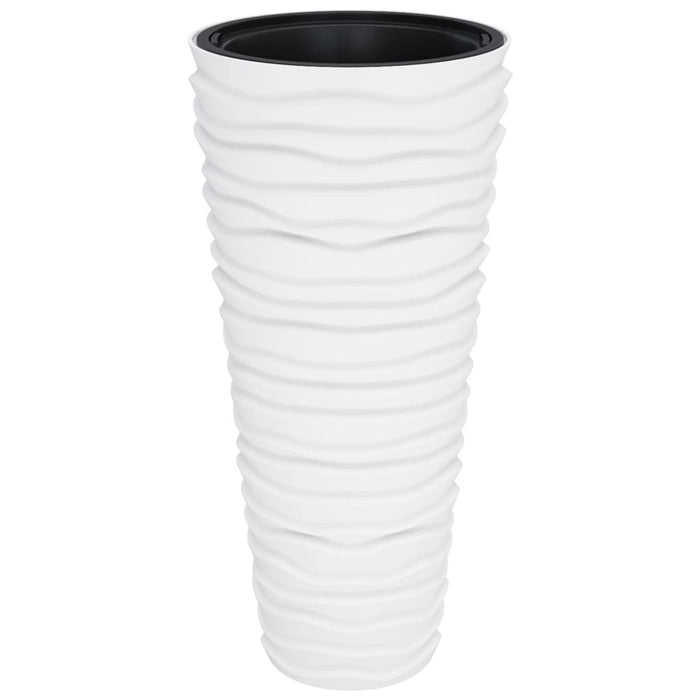Jardinieră cu interior detașabil, alb, 18 / 45 L, PP canelat WALTI