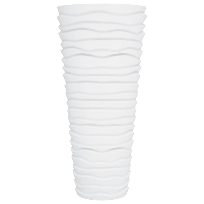 Jardinieră cu interior detașabil, alb, 18 / 45 L, PP canelat WALTI
