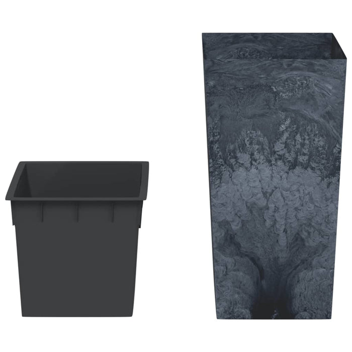 Jardinieră cu interior detașabil, antracit, 21 / 49 L, PP beton - WALTI WALTI