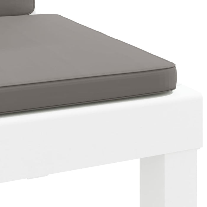 Șezlong cu perne, alb, PP - WALTI WALTI