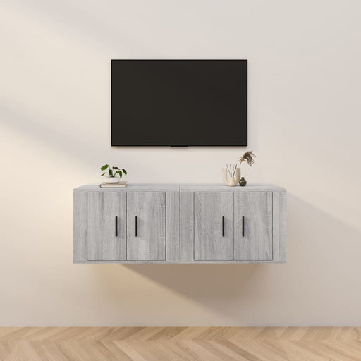 Dulapuri TV montate pe perete, 2 buc., gri sonoma 57x34,5x40 cm - WALTI WALTI