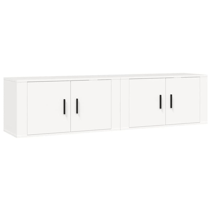 Dulapuri TV montate pe perete, 2 buc., alb, 80x34,5x40 cm - WALTI WALTI