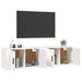 Dulapuri TV montate pe perete, 2 buc., alb, 80x34,5x40 cm - WALTI WALTI
