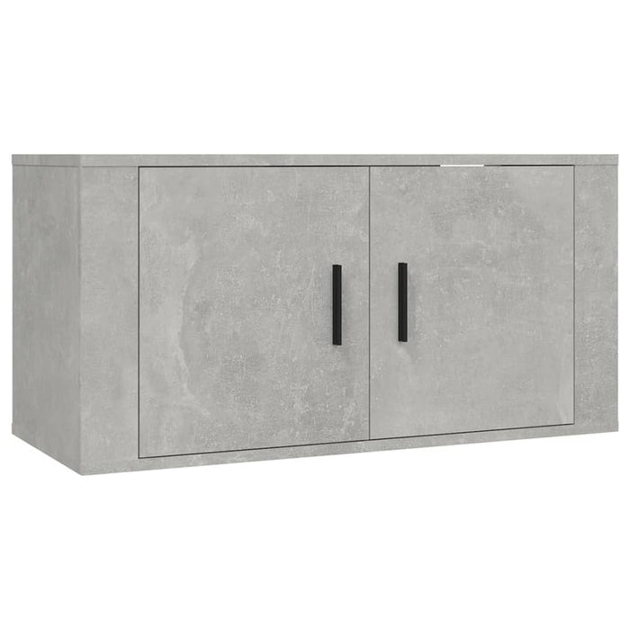 Dulapuri TV montate pe perete, 2 buc., gri beton, 80x34,5x40 cm - WALTI WALTI