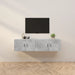 Dulapuri TV montate pe perete, 2 buc., gri beton, 80x34,5x40 cm - WALTI WALTI