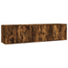 Dulapuri TV montate pe perete 2 buc stejar afumat, 80x34,5x40cm - WALTI WALTI