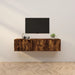 Dulapuri TV montate pe perete 2 buc stejar afumat, 80x34,5x40cm - WALTI WALTI