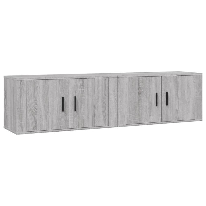 Dulapuri TV montate pe perete 2 buc., gri sonoma, 80x34,5x40 cm - WALTI WALTI