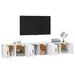 Dulapuri TV montate pe perete, 3 buc., alb, 80x34,5x40 cm - WALTI WALTI